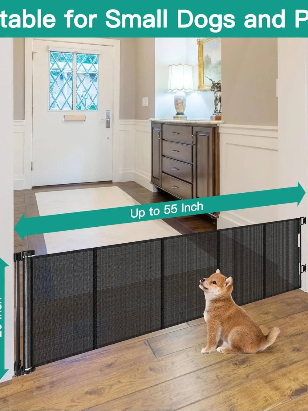 New Pet Gate / step over size 55” wide and 20” tall
